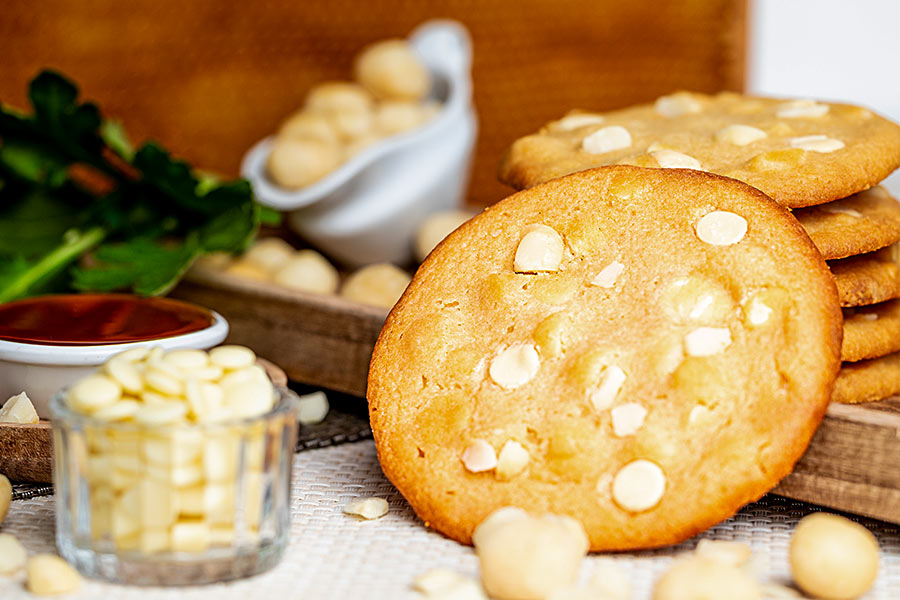 Macadamia weiße Schokolade Cookie